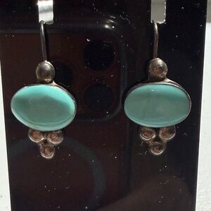 Elegant ATI Mexico 925 Turquoise Drop Dangle Earrings (3)